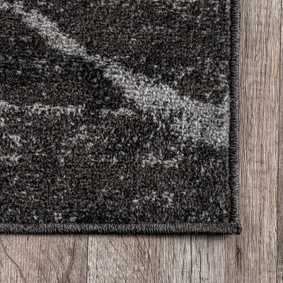 Thigpen Modern Crisscross Lines Area Rug, 3' x 5', Dark Grey