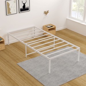 Lusimo 18 Inch Bed Frame Easy Assembly Metal Platform Bed with Steel Slat Support All Sizes - 1 of 4