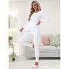 INSPIRE CHIC Women's Thermal Underwear Sets Long Sleeve Shirt with Leggings Cold Winter Base Layer Pajamas Set - 2 of 4