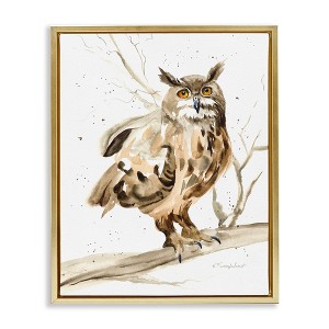 Stupell Industries Owl Perched in Tree, 17" x 21" - 1 of 4
