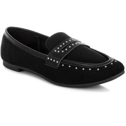 Женские туфли London Rag Womens Lumina Penny Strap Studded Loafers 8