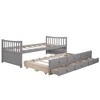 CAVINAS Multi-Functional Storage Daybed with Pull-Out Trundle & 3 Drawers, Sturdy Wood Platform Bed Frame, Twin Bed Frame for Guest Rooms & Bedrooms - 2 of 4