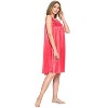 Casual Nights Women's Tricot Sheer Lace Sleeveless Nightgown - 2 of 4