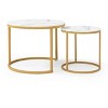 Hooseng Living Room Coffee Table Set of 2, Round Coffee Table with 1 End Side Tables, 2 Piece Living Room Table Set with Large Storage for Apartment - 4 of 4