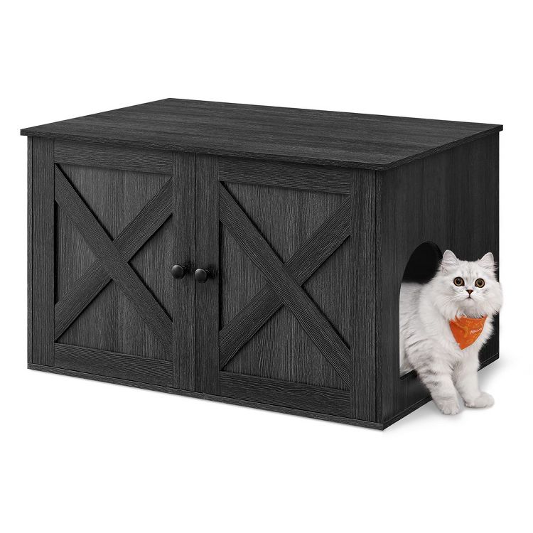 Feandrea Hidden Cat Litter Box Enclosure Litter Box Furniture with Removable Divider Indoor, 1 of 8