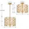 Crystorama Lighting Meridian 5 - Light Flush Mount in  Antique Gold - 3 of 4