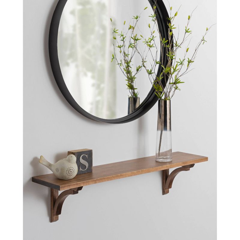 36&#34; Corblynd Traditional Wood Wall Shelf Rustic Brown - Kate &#38; Laurel All Things Decor, 5 of 6