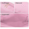 Unique Bargains Pu Leather Waterproof Makeup Bag Cosmetic Case Makeup Bag  For Women L Size Pink 1 Pcs : Target