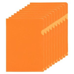 Unique Bargains L Type Plastic Portable Reusable Office Project Folder 10 Pcs - 1 of 4