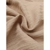 Womens Linen Blend Casual Pants Lightweight Wide Leg High Rise Pant Ruffle Wasit Drawstring Straight Leg Beach Pants Resort Outfits - 3 of 4