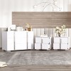 Grungis Wooden Dressers with Storage,Mirrored Bedside Table with Metal Handle and 2 Drawers for Living Room,Hallway - 2 of 4