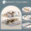 2-Tier Pull-Out Organizer under Cabinet Storage for Kitchen with Wooden Handle - 4 of 4
