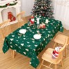 Christmas Tablecloth Reindeer Pattern Tablecloth Deer Tablecloth Home Decor Waterproof Easy Care Dining Table Covers - 4 of 4