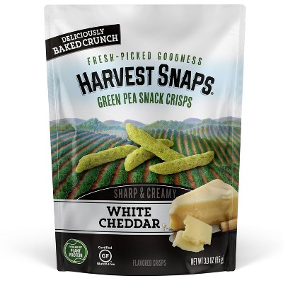 Harvest Snaps Green Pea Snack Crisps White Cheddar - 3.0oz