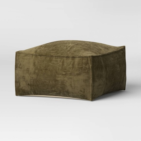 Blue velvet best sale ottoman target