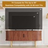 47.2/70.1 Inch TV Stand for TVs Up to 55/65 Inch, Modern Entertainment Center with Storage and Sliding Door, Wood Media Console Table - 3 of 4