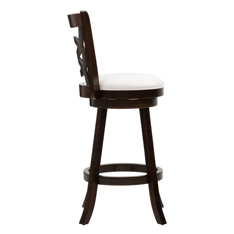 Set of 2 Woodgrove Bar Height Wood Barstool with Circle Detail White - CorLiving, 5 of 11