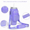 BABYYER Water Bottle Carrier Bag with Phone Pocket for 40/30 oz Tumbler with Card Holder (Purple) - 4 of 4