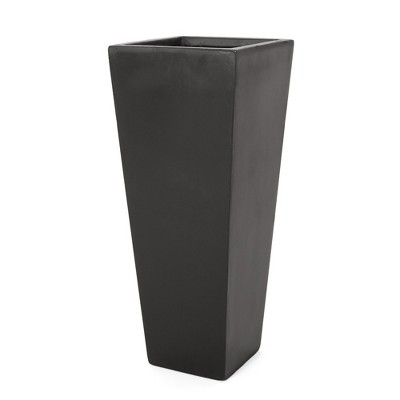 Maggift Outdoor Planters with Classic Design, Flower Planter Pot for Garden, Courtyard, Patio, Black，13"*13"*32.5"