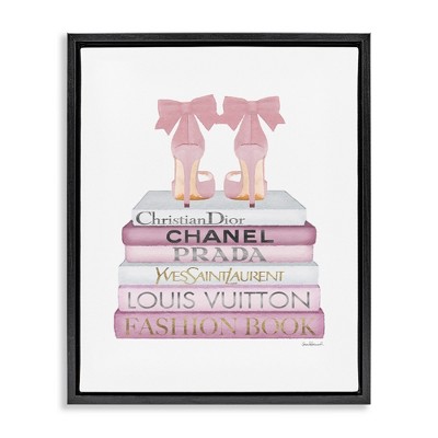 Stupell Industries Pastel Pink Heels & Books, 17" x 21"
