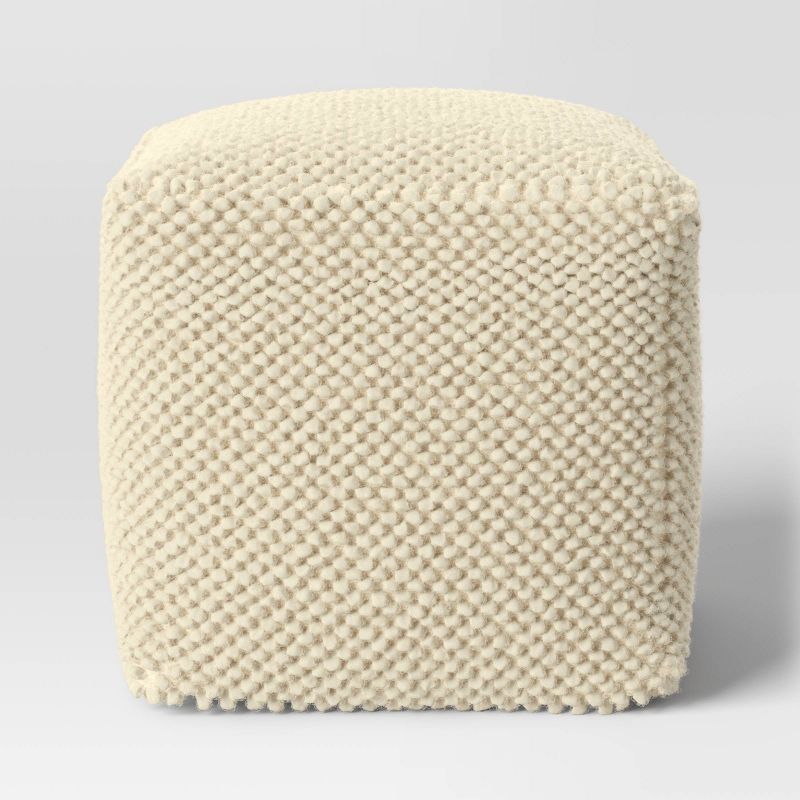 Lucine Pouf with Removable Fill Cream - Threshold&#8482;, 4 of 6
