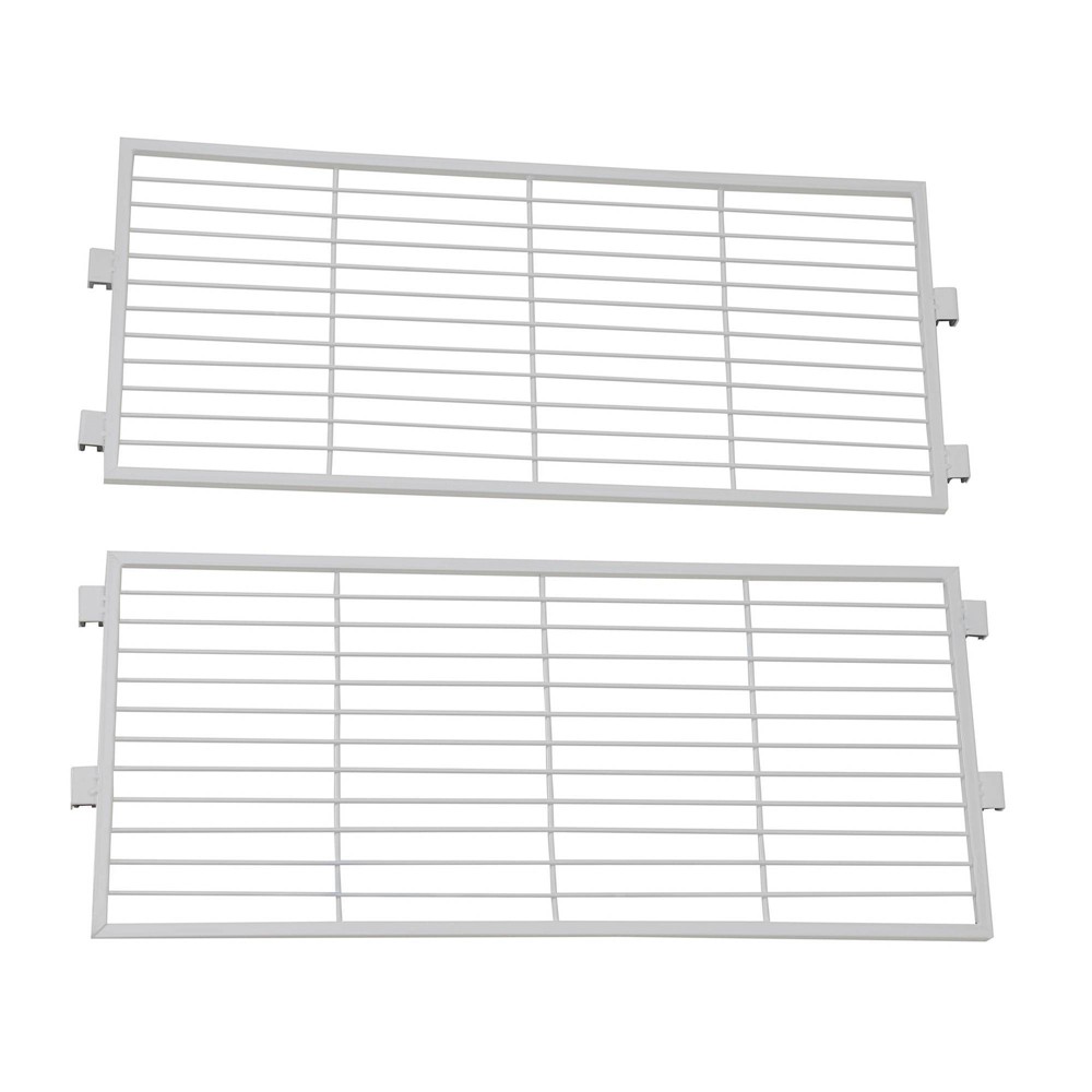 Photos - Garden & Outdoor Decoration 0.75" Set of 2 Extra Storage Shelf Metal Extensions White - Breighton Home