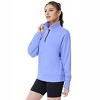 BLUEMING Womens Sweatshirts Polo Neck Quater Zipper Sweatshirts Athletic Tops for Gym Yoga Fall Athleisure - 3 of 4