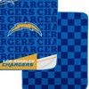 NFL Los Angeles Chargers Diagonal Ghost Checker Double Sided Ultra Cozy Blanket - 2 of 3