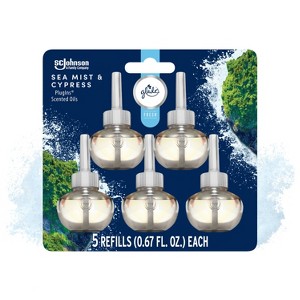Glade PlugIns Scented Oil Air Freshener Refills - Sea Mist & Cypress - 3.35 fl oz/5pk - 1 of 4