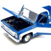 1974 Chevrolet C10 Cheyenne Super Pickup Truck Blue and White "Special Edition" Series 1/18 Diecast Model Car by Maisto - 3 of 4