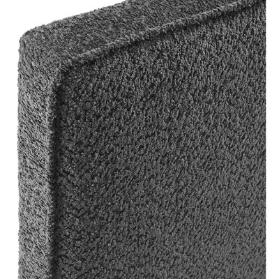 Lindee Slate Boucle Upholstered King Headboard with Wood Legs
