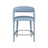 Meridian Furniture,Sylvester Light Blue Vegan Leather Stool - 4 of 4