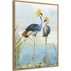 22" x 30" Heron Pairing by Aimee Wilson Framed Canvas Wall Art Light Brown - Amanti Art: Reflective Water Scene, Vertical Lithograph - 2 of 4