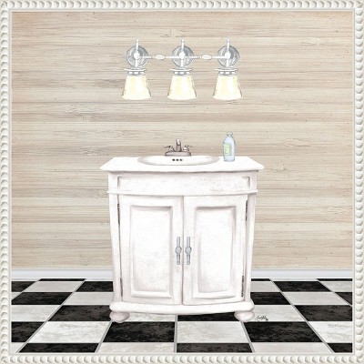 Amanti Art Bathroom II by Elizabeth Medley Canvas Wall Art Print Framed 16 x 16-in.