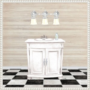 Amanti Art Bathroom II by Elizabeth Medley Canvas Wall Art Print Framed 16 x 16-in. - 1 of 4