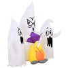 Occasions 5' INFLATABLE COLOR CHANGING CAMPFIRE GHOSTS, 5 ft Tall, White - 3 of 4
