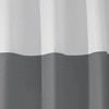 iDESIGN 72"x72" Zeno Wide Striped Shower Curtain Gray/White - 2 of 3