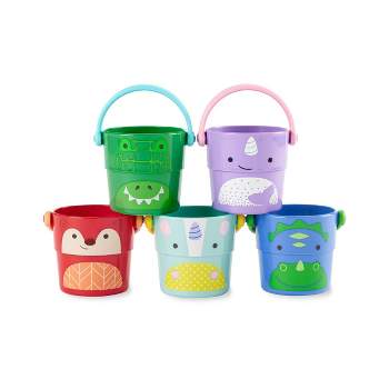Skip Hop Zoo Stack & Pour Buckets Bath Toys - New Characters