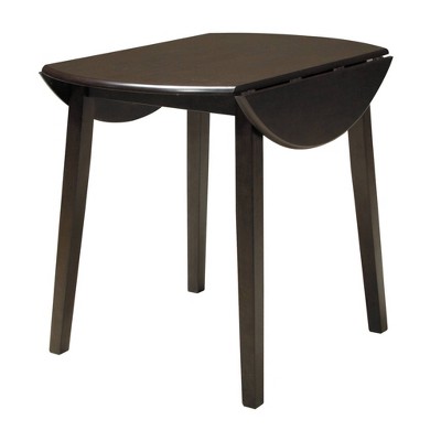 Hammis Round Drop Leaf Dining Table Wood/Dark Brown - Signature Design by Ashley