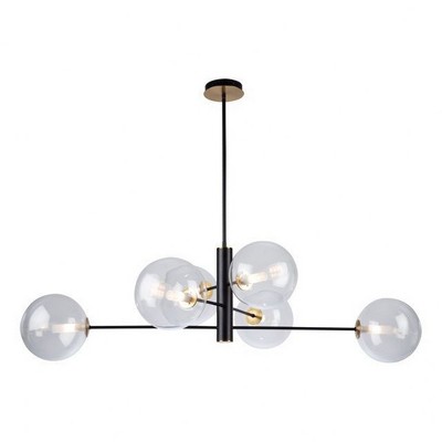 Artcraft Lighting Aurelia 6 - Light Chandelier in  Matte Black/Brass