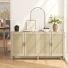 SeaCamel  4-Door Rattan Storage Cabinet - Elegant Decorative & Easy Assembly for Bedroom, Living Room & Office - 2 of 4