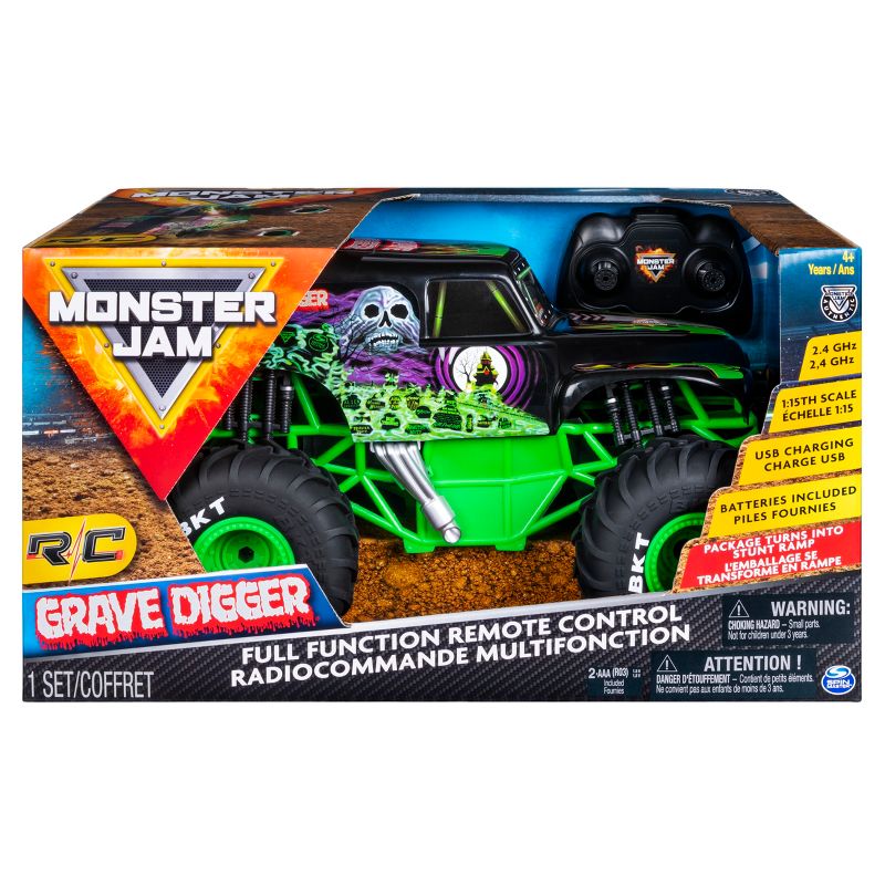 Monster Jam Official Grave Digger Remote Control Truck 1:15  Scale,  2.4GHz, 4 of 17