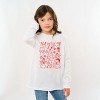 Christmas Chalk Icons - Youth Long Sleeve Graphic T-Shirt - 3 of 4
