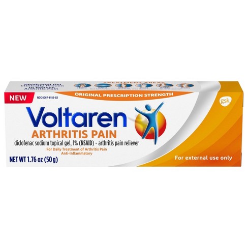 Voltaren Diclofenac Sodium Topical Arthritis Pain Relief Gel Tube - 1.7 ...