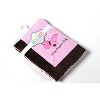 Bacati - Butterflies Pink/Chocolate Embroidered Blanket - 3 of 4