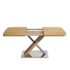 PAGED Extendable Dining Table Rectangle Kitchen Table with MDF Tabletop and X-Shape Legs, 47.24-62.99" Living Room Table for 4/6 Person - 4 of 4