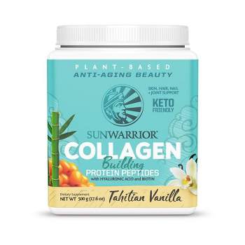 Sunwarrior Collagen Building Protein Peptides Powder - Tahitian Vanilla - 17.63oz