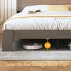 Wood Platform Bed Frame with LED Light Headboard,2 USB Ports,Noise-Free Design,No Box Spring Needed,Large Under-Bed Storage,Dark Grey - 4 of 4