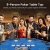 Costway 48" Poker Table Top - 8 Player Foldable Texas Holdem Poker Table Topper Green/Blue - image 4 of 4