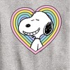 Boys' - Peanuts - Snoopy Heart Graphic Long Sleeve Fleece Sweatshirt - 2 of 4